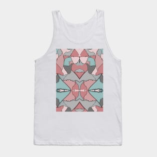 Origami Melted Retro Repeated Pattern Tank Top